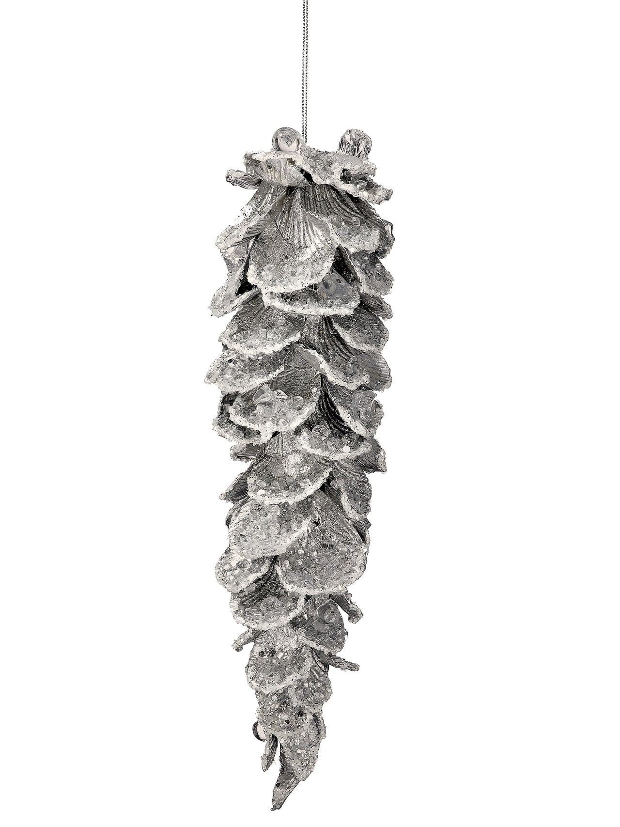 11.5" Iced Pinecone Ornament