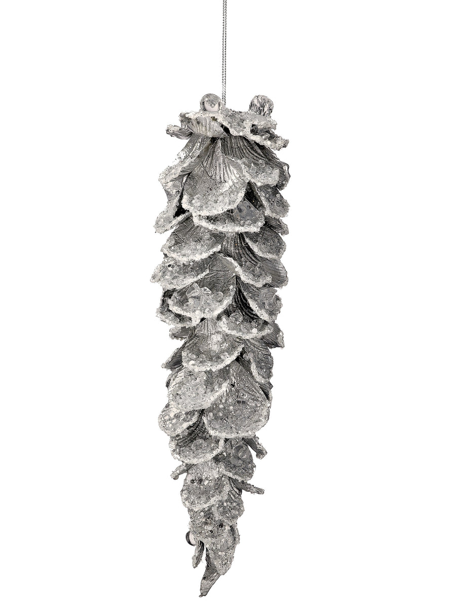 11.5" Iced Pinecone Ornament
