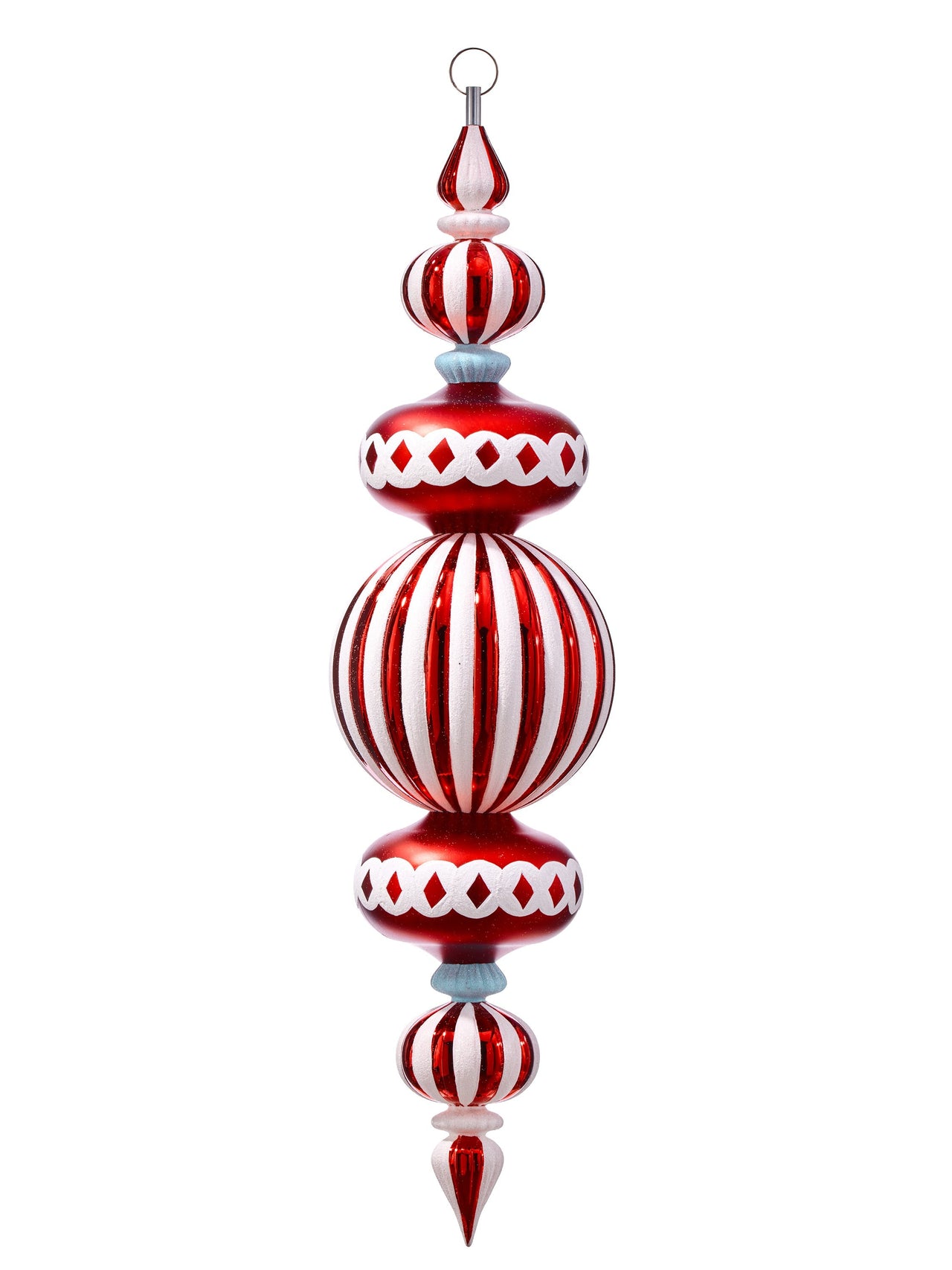 24" Vp Mat/Shiny Hanging Finial