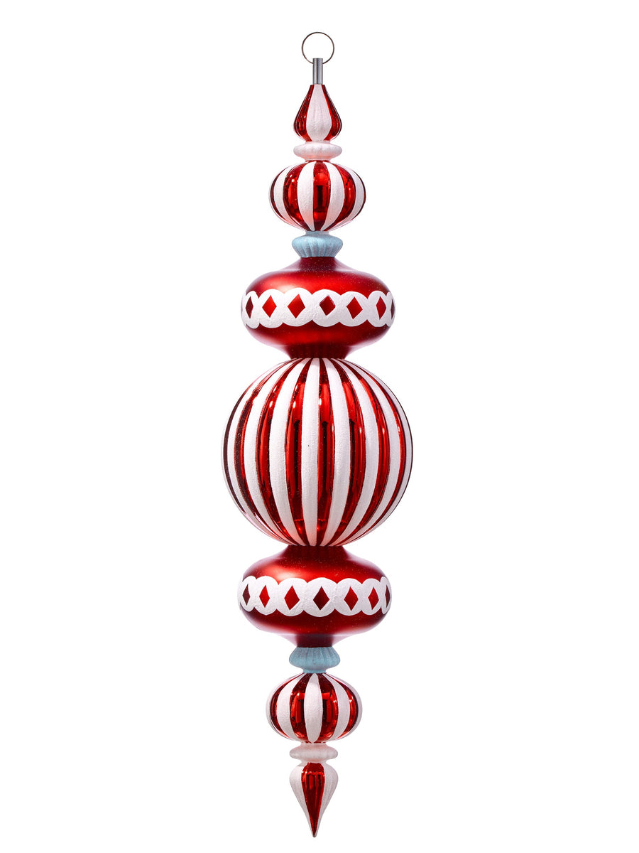 24" Vp Mat/Shiny Hanging Finial
