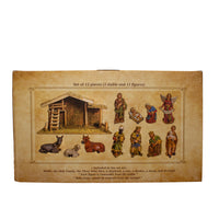 Nativity Set With Wooden Stable