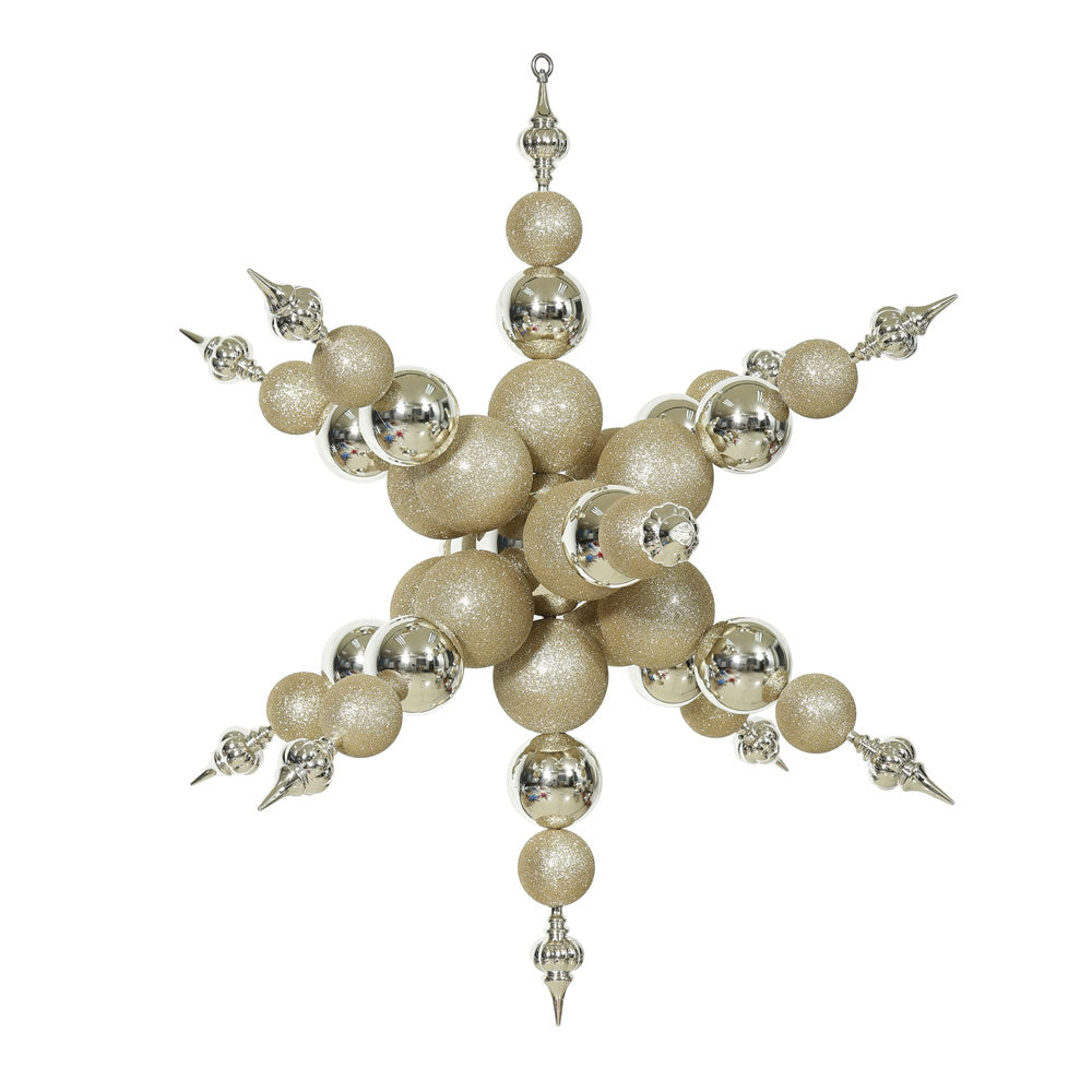 39" Champagne Radical Snowflake ShinyGli