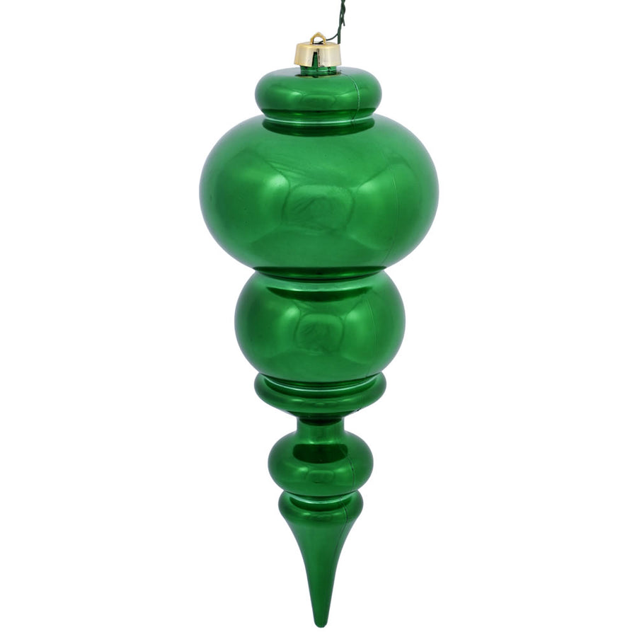 14" Green Shiny Finial UV Drilled