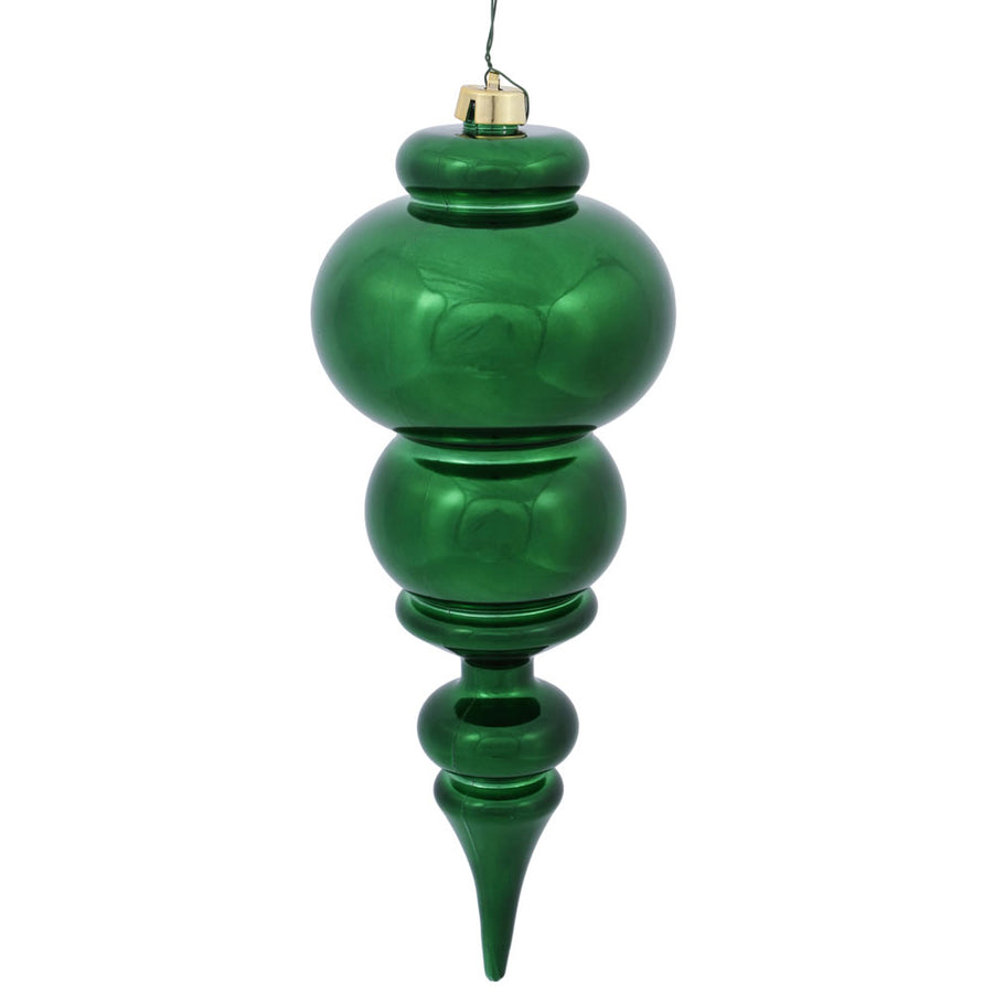 14" Emerald Shiny Finial UV Drilled