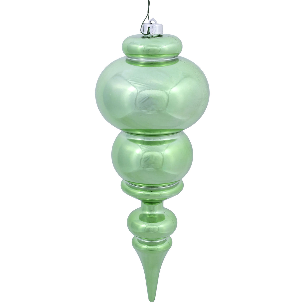 14" Celadon Shiny Finial UV Drilled