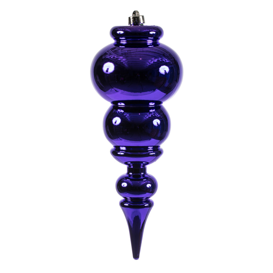 14" Purple Shiny Finial UV Drilled
