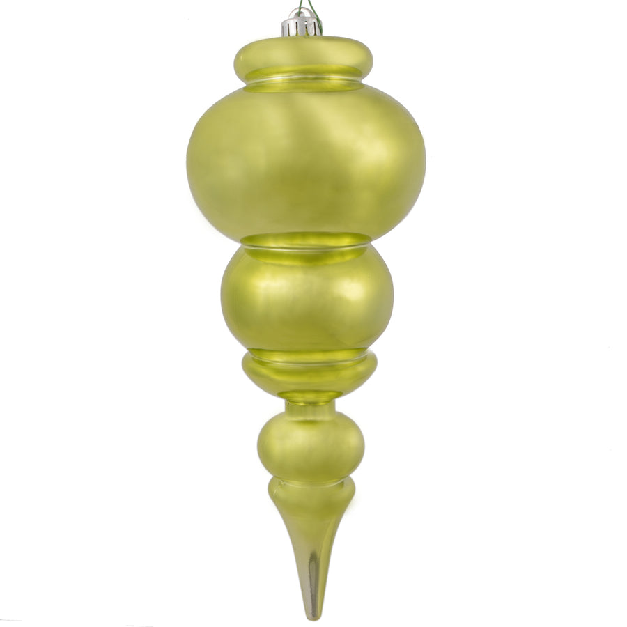 14" Lime Shiny Finial UV Drilled