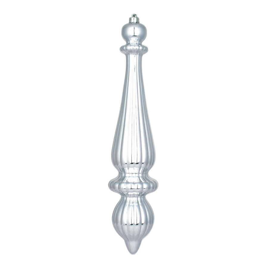 14" Silver Matte Finial Drop UV Dril 2Bg