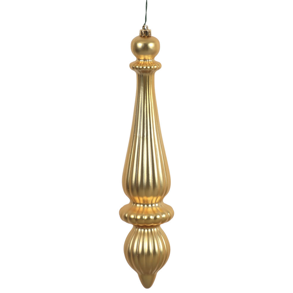 14" Gold Matte Finial Drop UV Dril