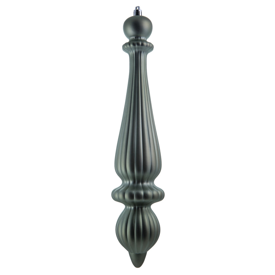 14" Wrought Iron Matte Finial Drop UV