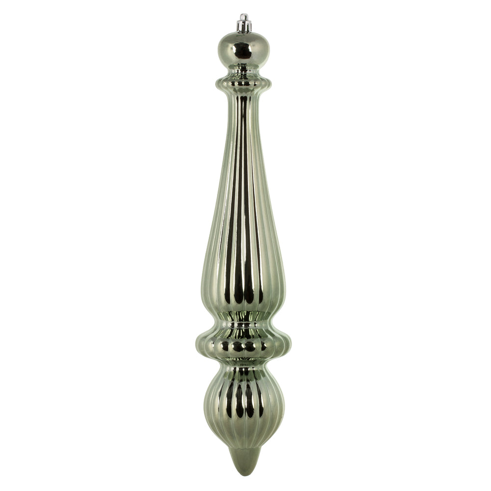 14" Wrought Iron Shiny Finial Drop UV