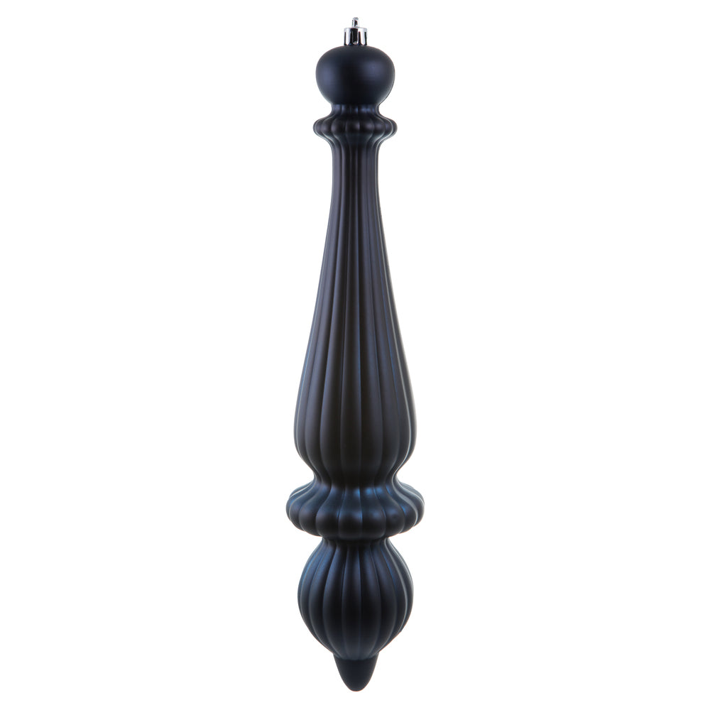 14" Midnt Blue Matte Finial Drop UV