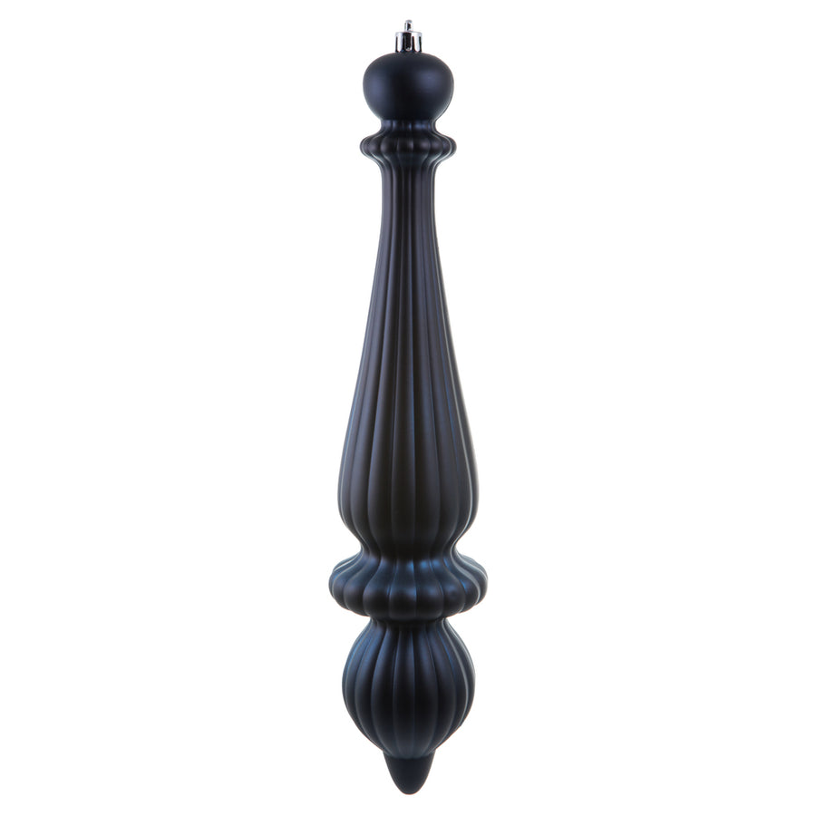 14" Midnt Blue Matte Finial Drop UV