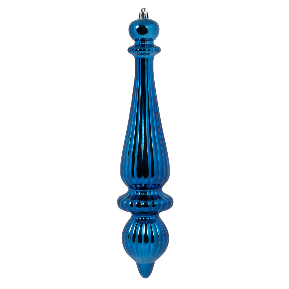 14" Midnt Blue Shiny Finial Drop UV
