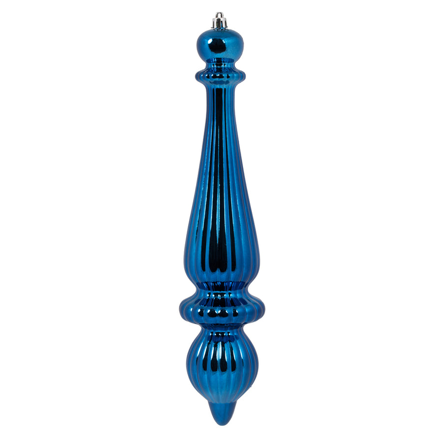 14" Midnt Blue Shiny Finial Drop UV
