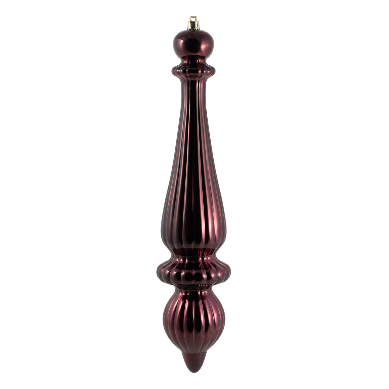 14" Burgundy Shiny Finial Drop UV
