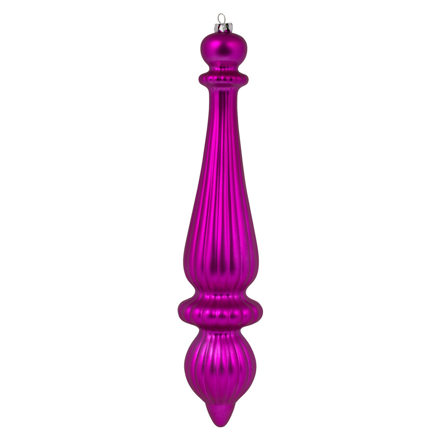 14" Fuchsia Matte Finial Drop UV