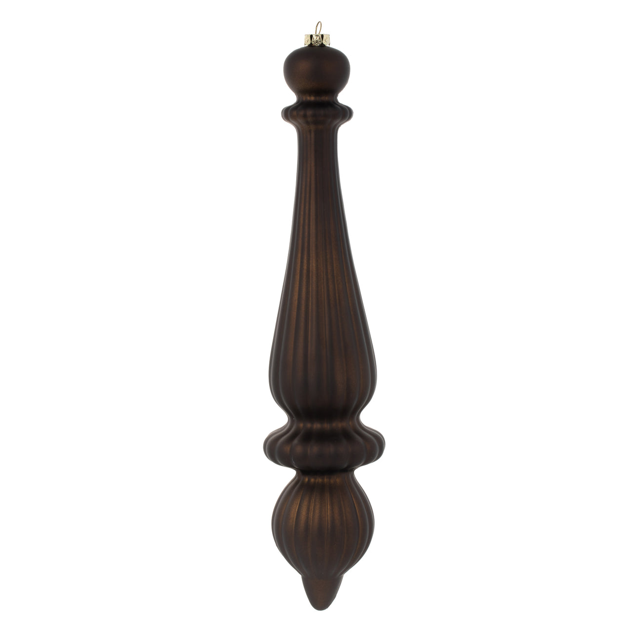 14" Chocolate Matte Finial Drop UV