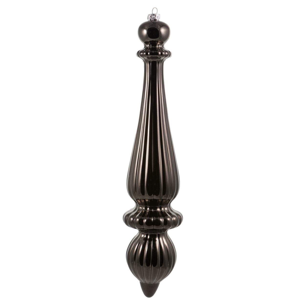 14" Gunmetal Shiny Finial Drop UV