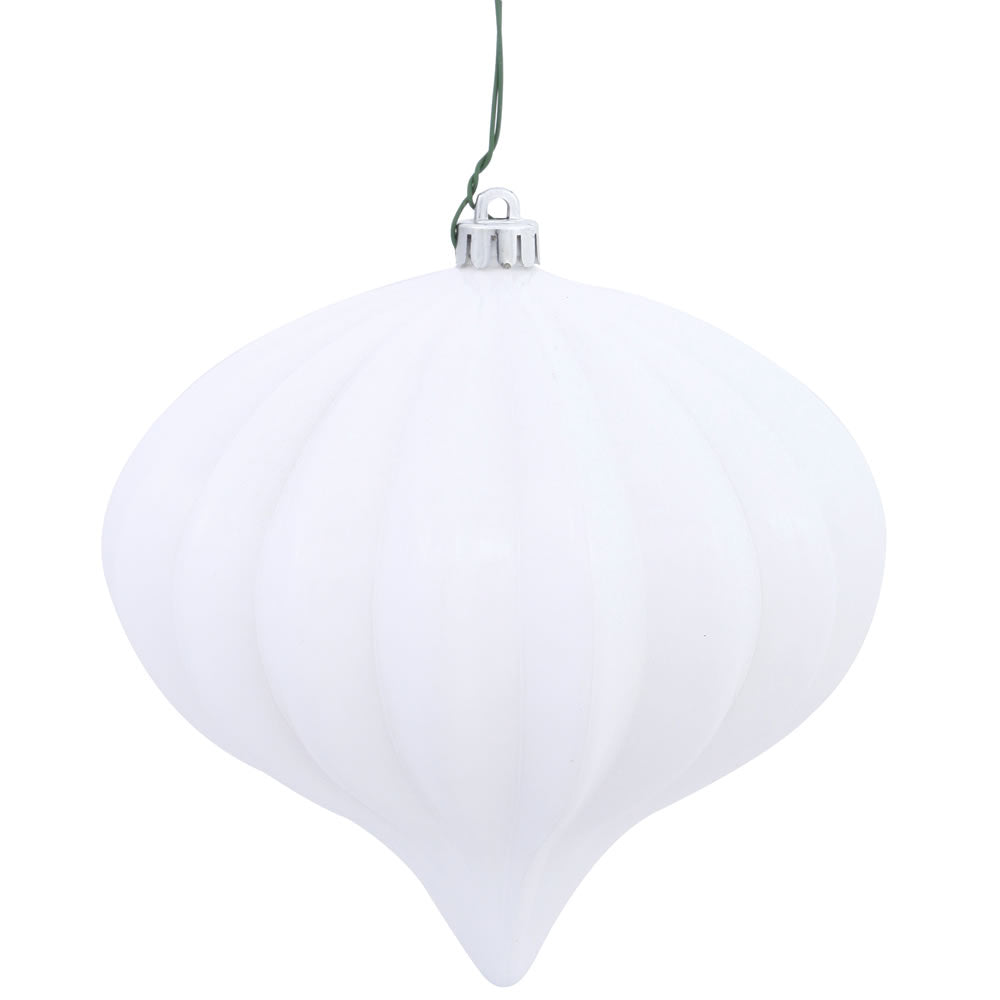 5.7" White Shiny Onion UV Drilled