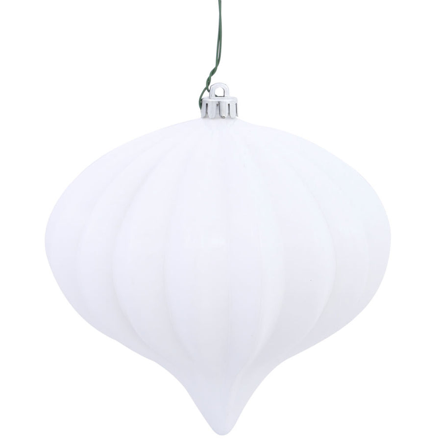 5.7" White Shiny Onion UV Drilled
