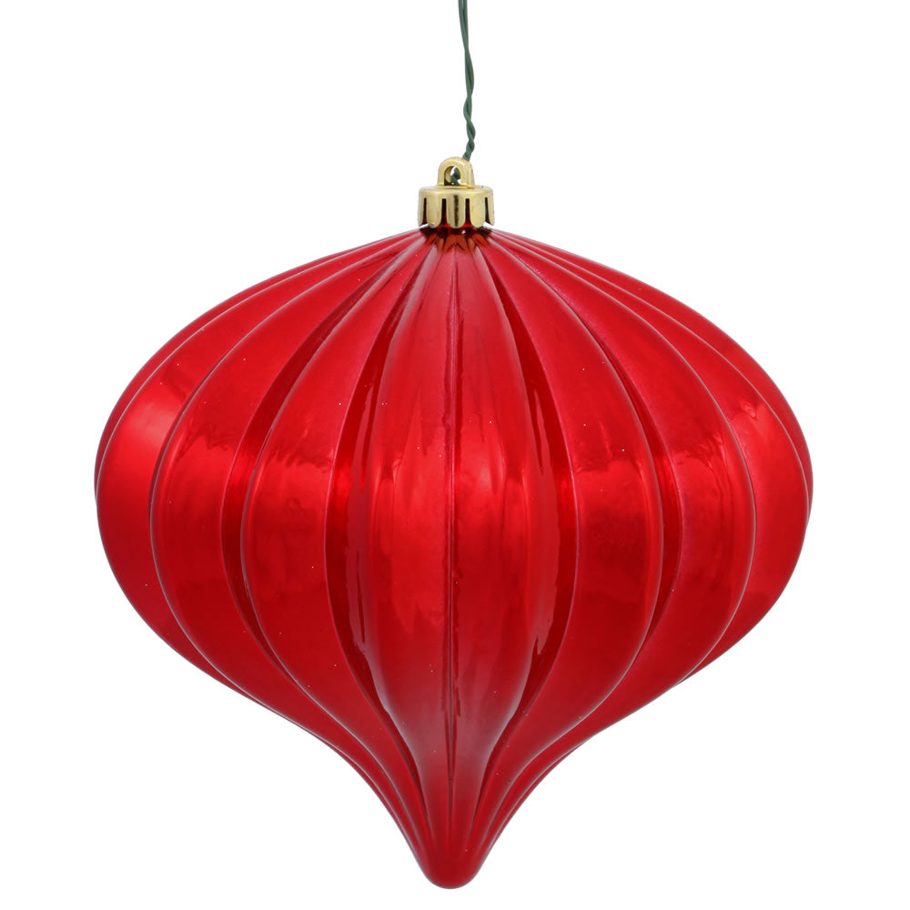 5.7" Red Shiny Onion UV Drilled