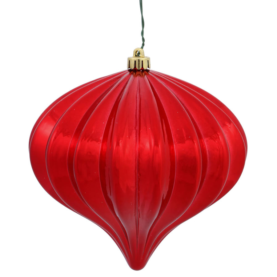 5.7" Red Shiny Onion UV Drilled