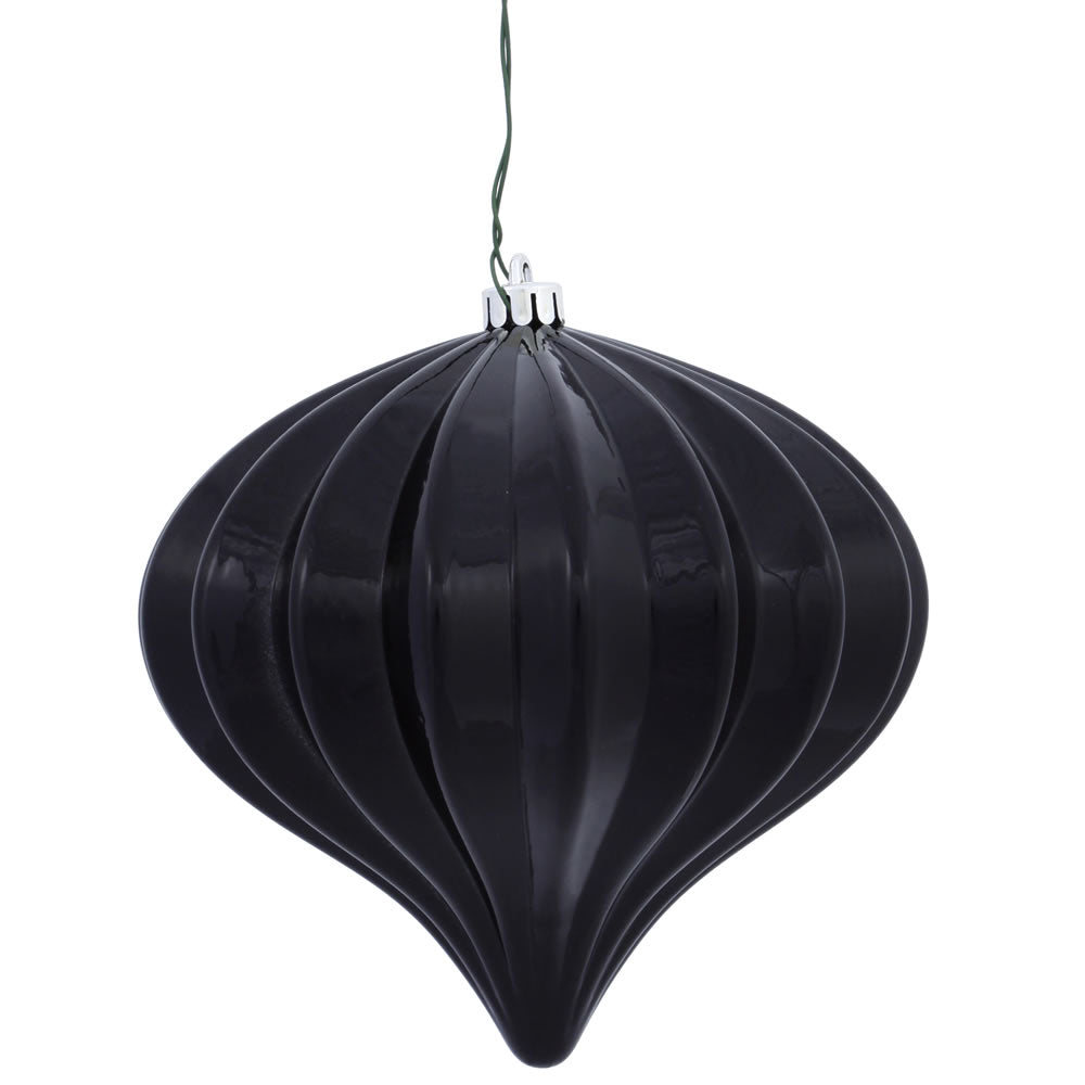 5.7" Black Shiny Onion UV Drilled