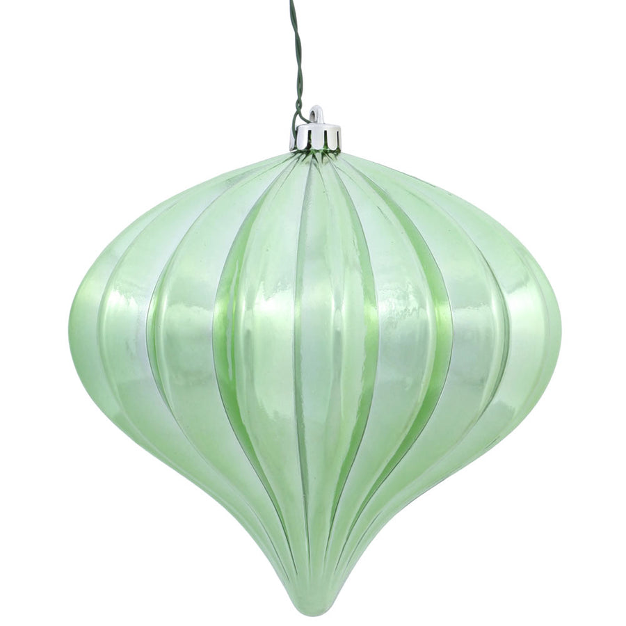5.7" Celadon Shiny Onion UV Drilled