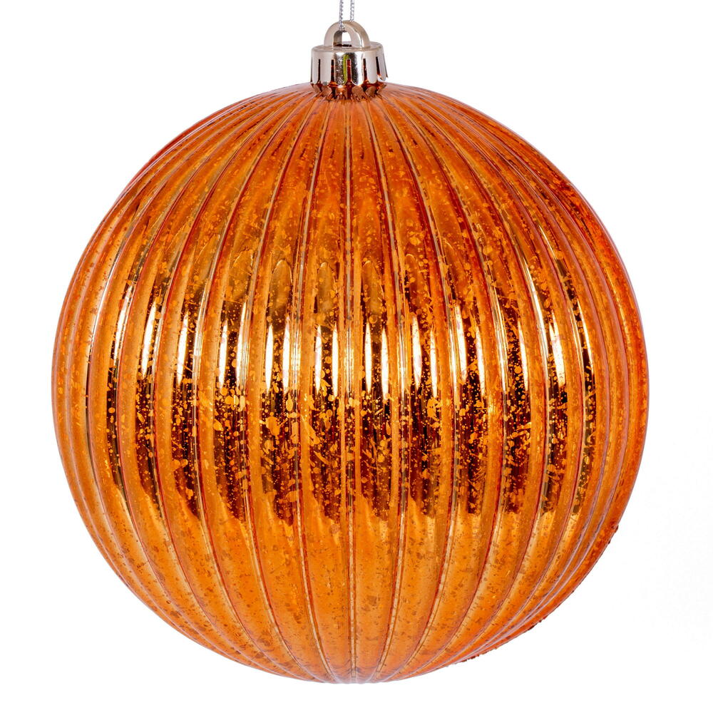 8" Burnish Orange Mercury Lined Ball