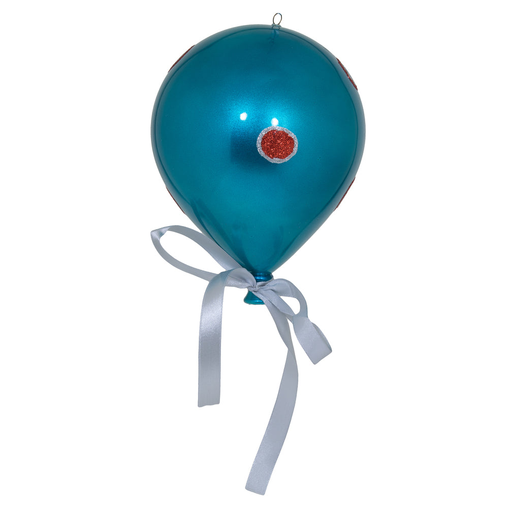 7.5" x 6" Turquoise Candy Dot Balloon 3/