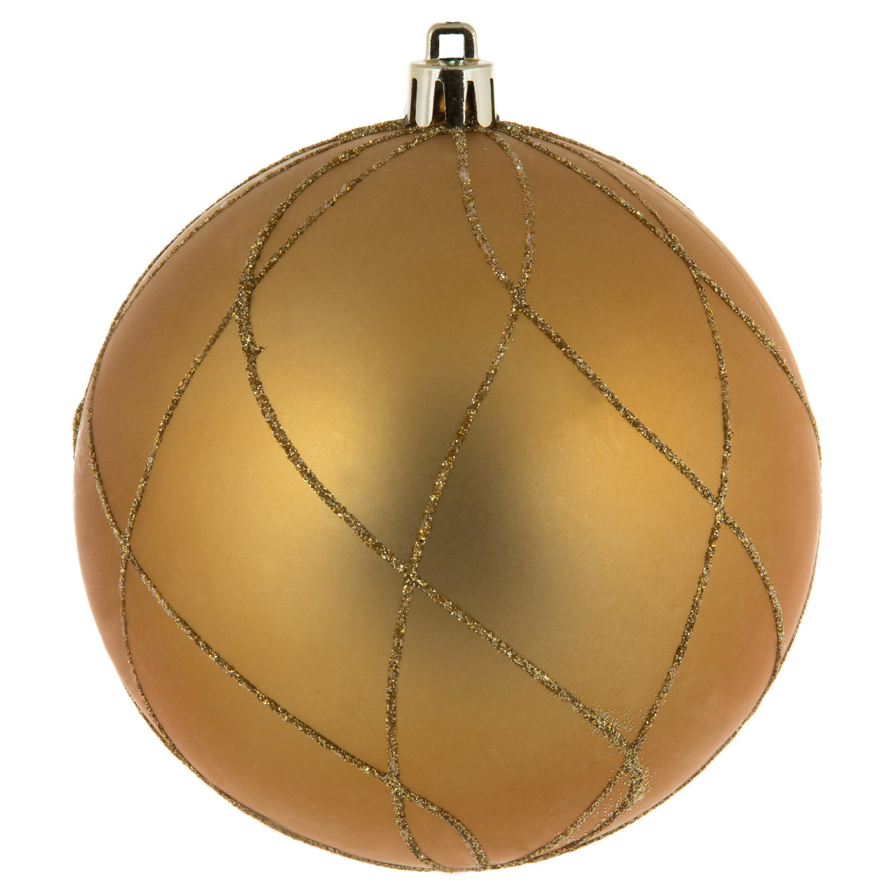 4" CopperGold Matte Glit Swirl Ball