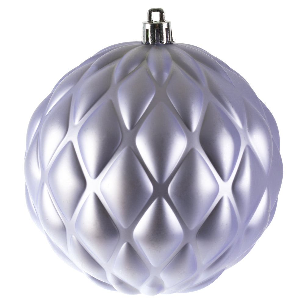 4" Lilac Matt Round Pine Cone 6Bg