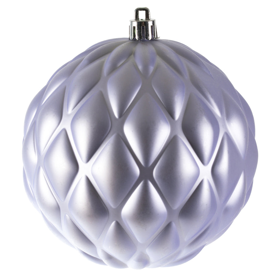 4" Lilac Matt Round Pine Cone 6Bg