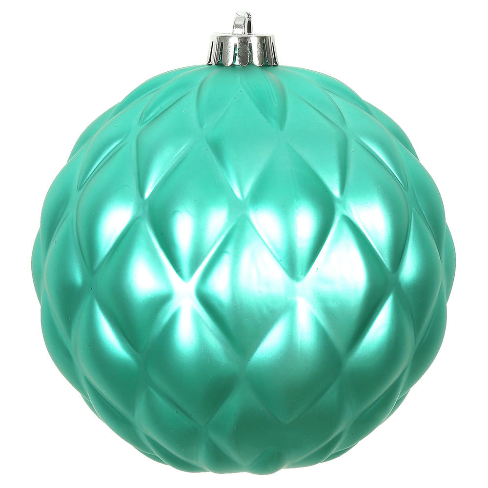 4" Seafoam Matte Round Pine Cone