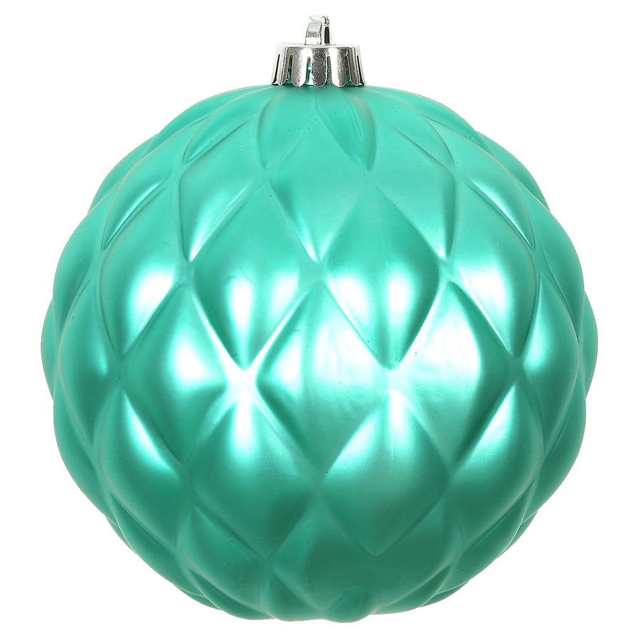 4" Seafoam Matte Round Pine Cone