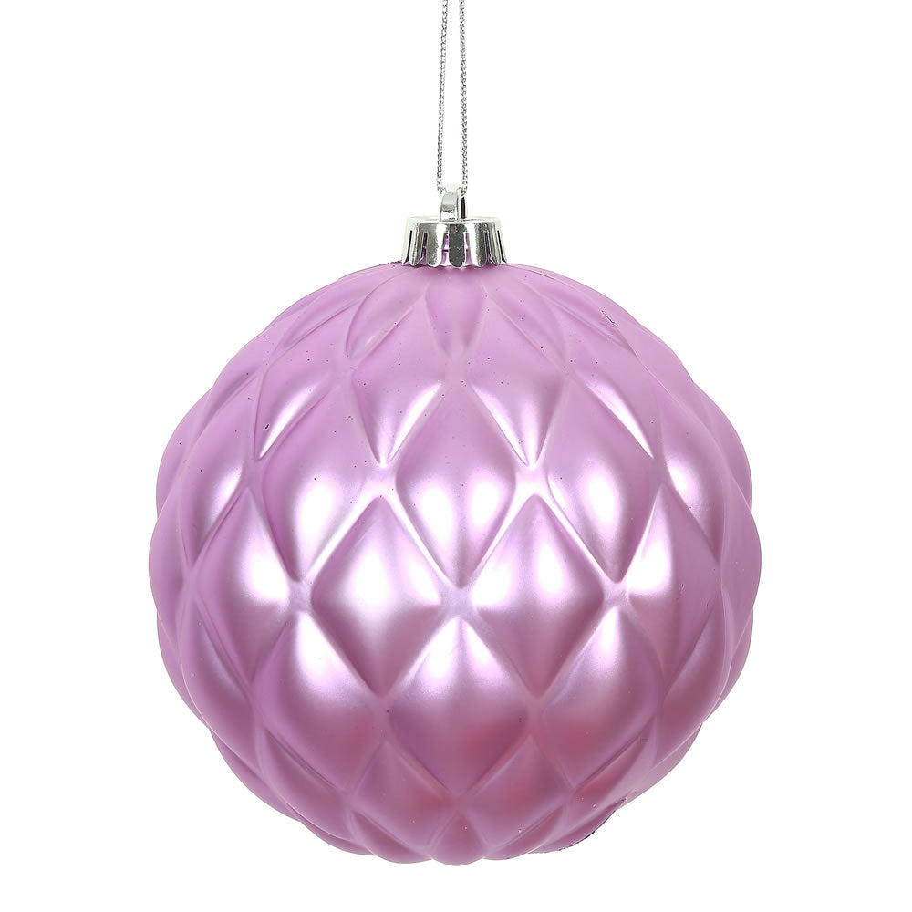 6" Orchid Matte Round Pine Cone