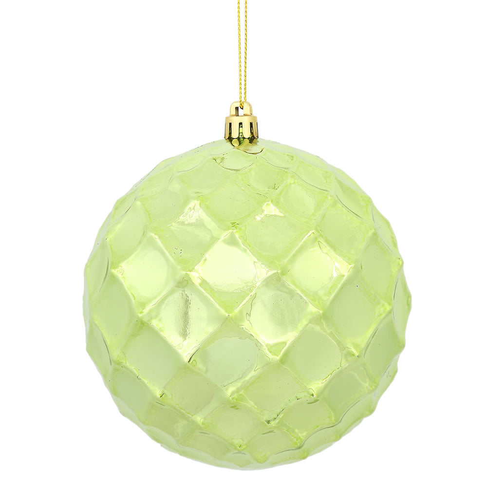 4" Celadon Shiny Diamond Bauble