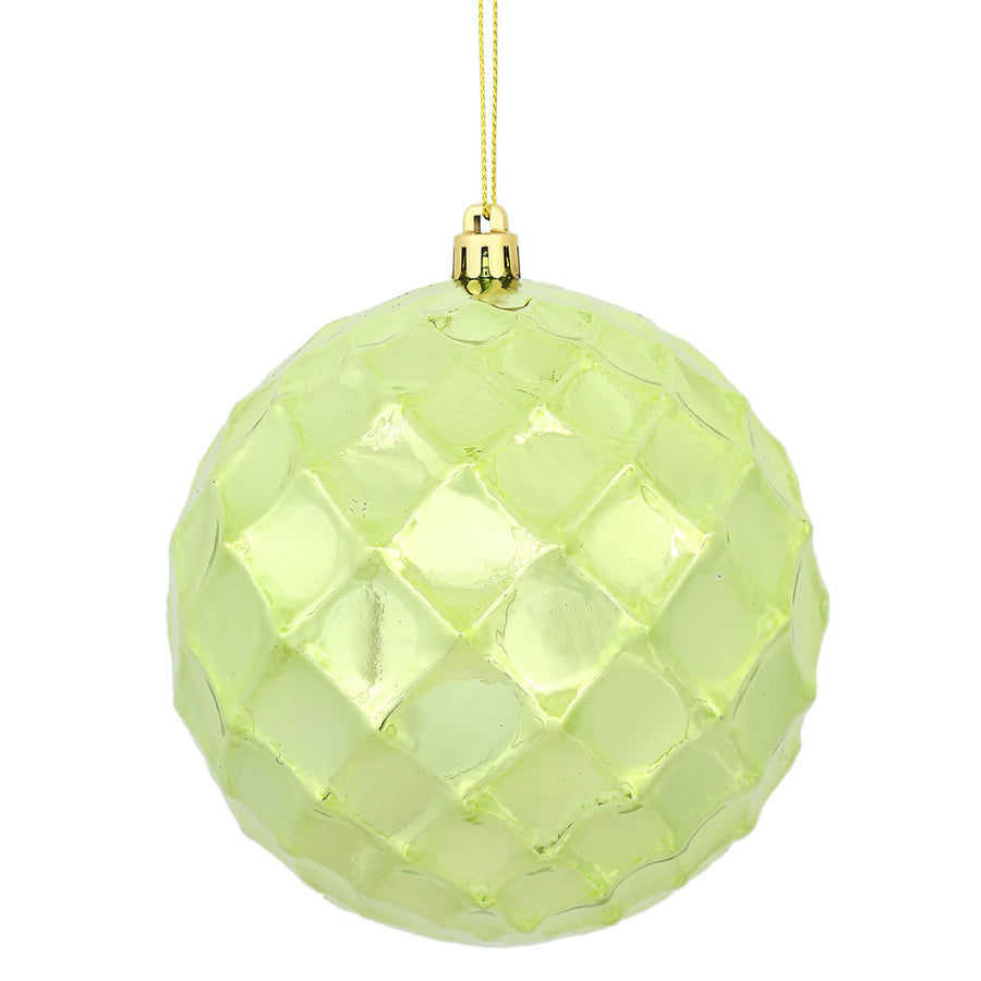 4" Celadon Shiny Diamond Bauble