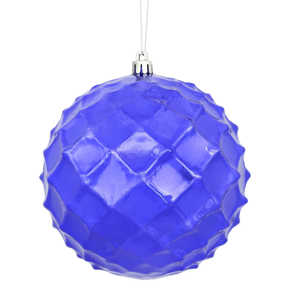 4.75" Purple Shiny Diamond Bauble