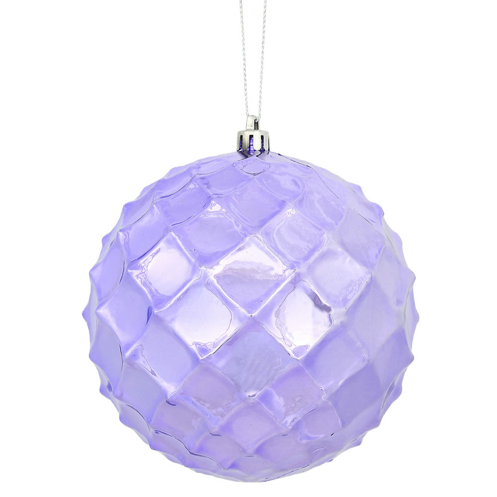 4.75" Lavender Shiny Diamond Bauble