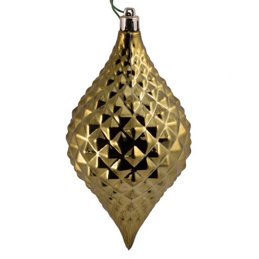 6" x 3" Olive Shiny Diamond Drop
