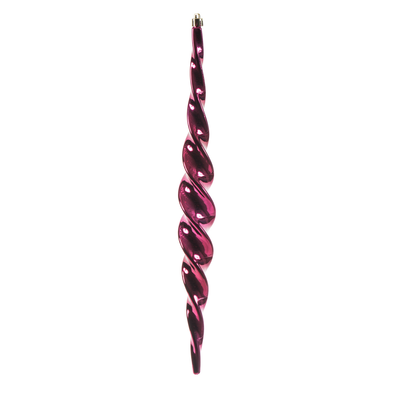 14.6" Berry Red Shiny Spiral Icicle