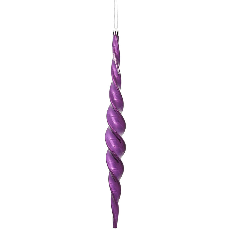 14.6" Plum Shiny Spiral Icicle