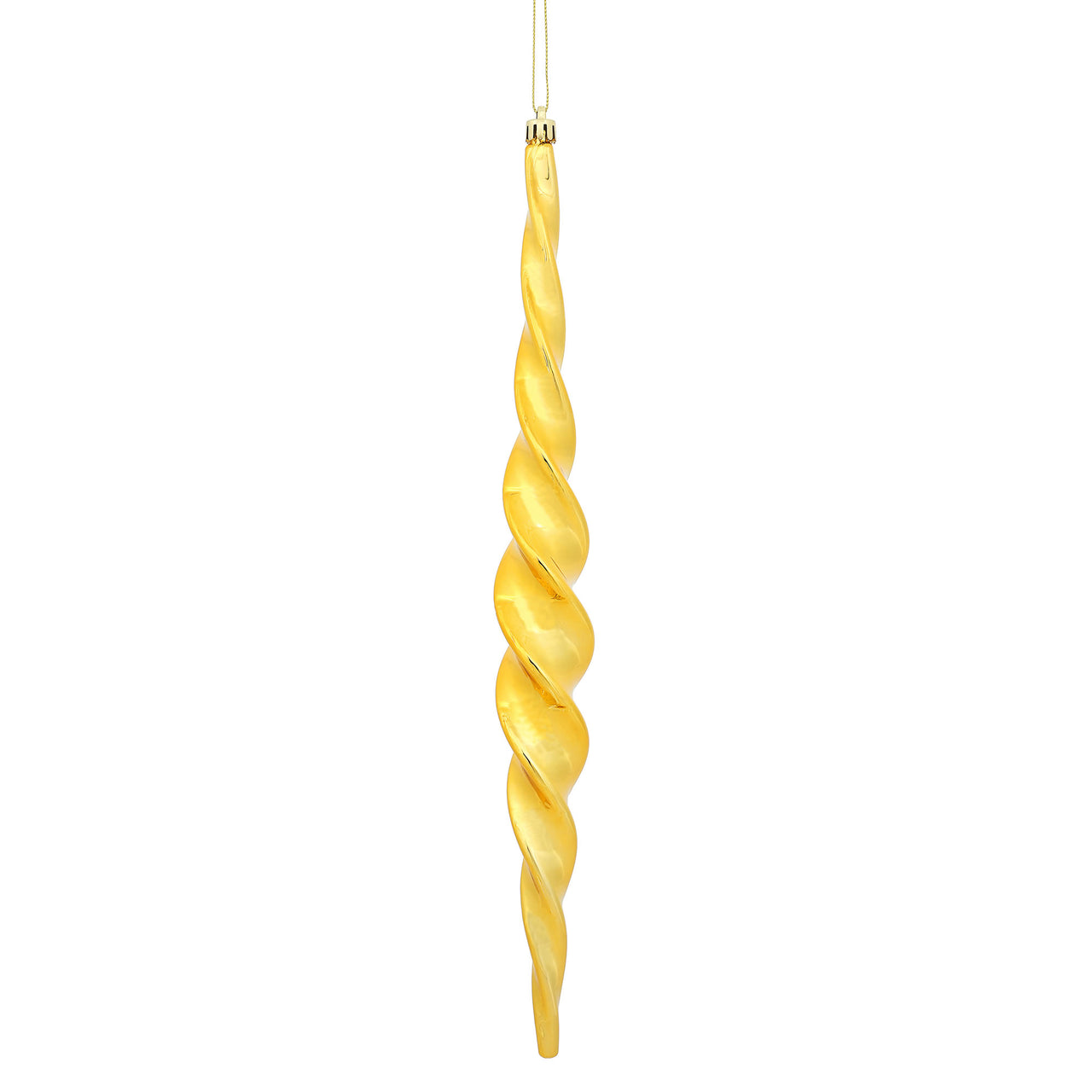 14.6" Honey Gold Shiny Spiral Icicle 2Bx