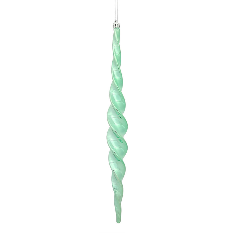 14.6" Seafoam Shiny Spiral Icicle