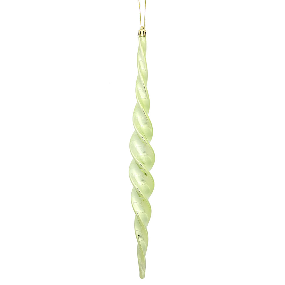 14.6" Celadon Shiny Spiral Icicle
