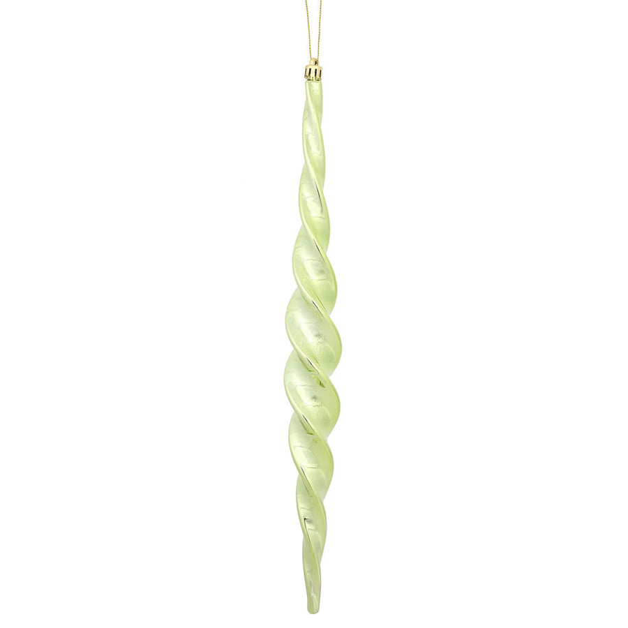 14.6" Celadon Shiny Spiral Icicle