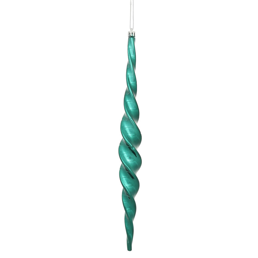 14.6" Sea Blue Shiny Spiral Icicle