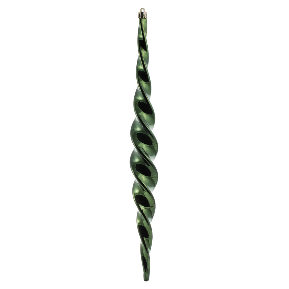 14.6" Moss Green Shiny Spiral Icicle